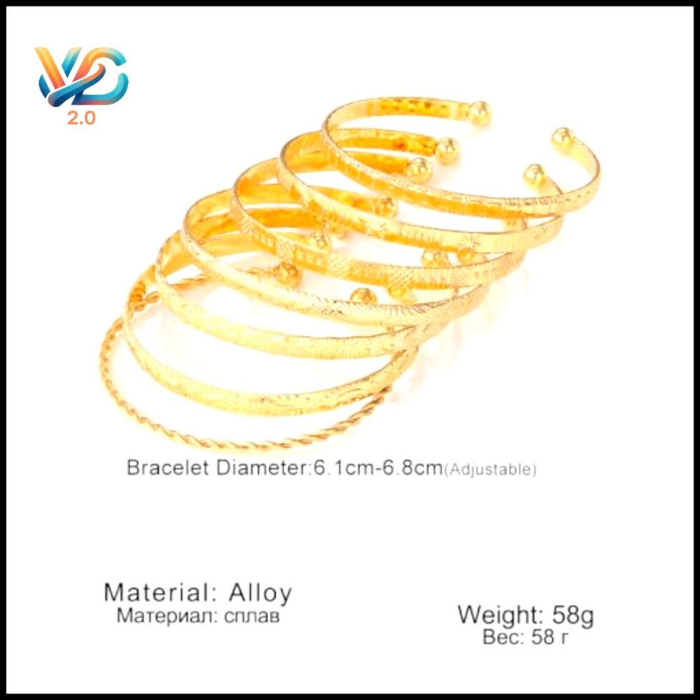 Adjustable Boho Bangle Bracelet Set Stackable Cuf… - image 3